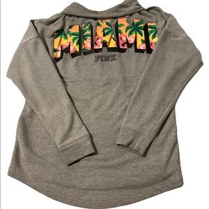 Grey Victoria Secret Pink Collared Sweatshirt